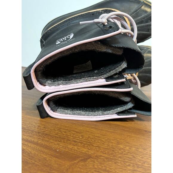 Sorel Insulated Winter Boots Womens Size 10 Black Pink Trim Waterproof - Picture 8 of 8